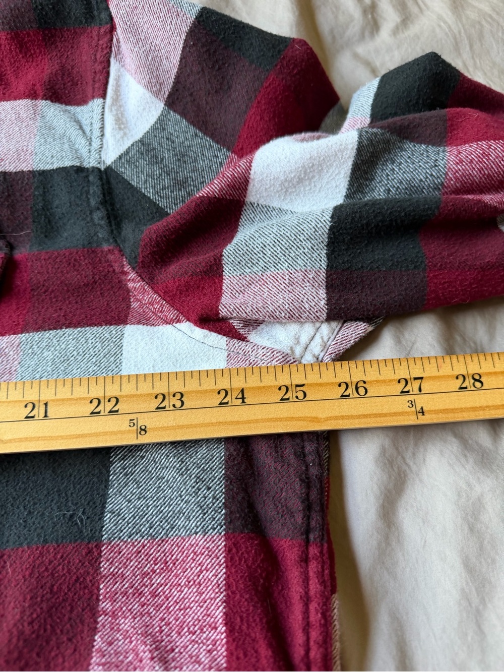 American Eagle Super Soft Plaid Shirt Red White Mens XXL Button Down Flannel - Picture 6 of 9